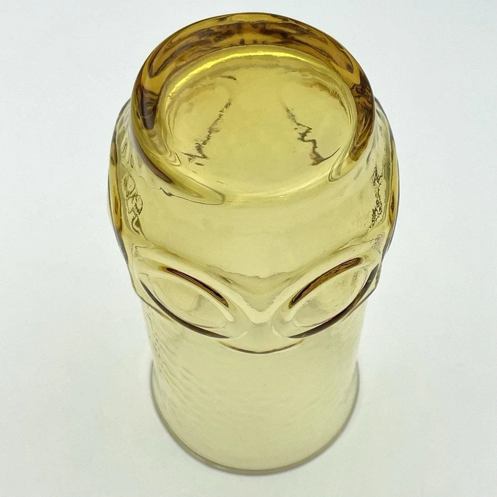 Vintage 1970s Anchor Hocking Heritage Hill Amber Large Tumbler 6.75